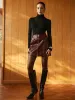 Two-Way Zip Faux Leather Skirt sold by COMMENSE