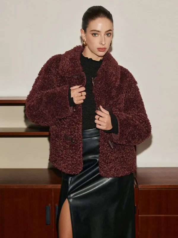 Button Lapel Teddy Jacket sold by COMMENSE