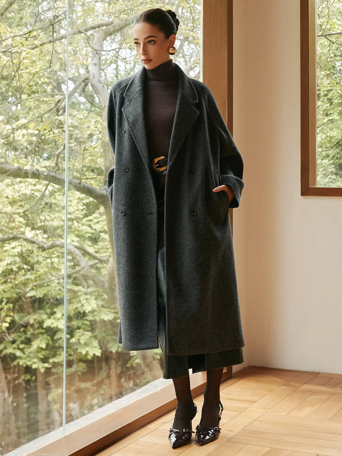 Elegant Wool-Blend Long Coat sold by COMMENSE product image thumbnail 5