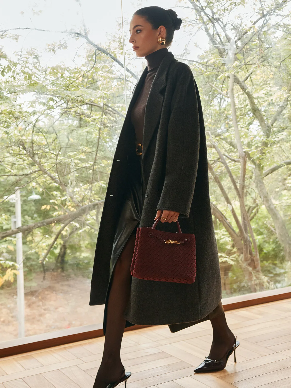 Elegant Wool-Blend Long Coat sold by COMMENSE product image thumbnail 3