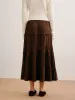 Lettuce Trim Pleated Skirt sold by COMMENSE