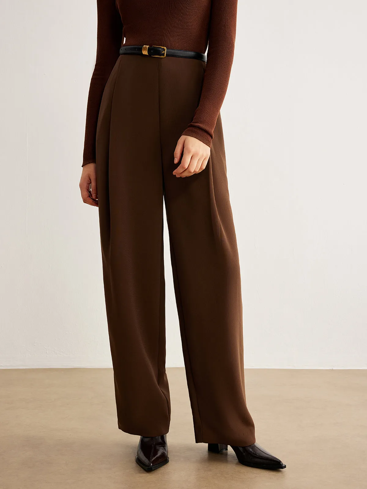 Plain Pleated Pockets Pants Without Belt sold by COMMENSE product image thumbnail 2