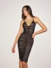 Mesh Pleated Sexy Tight Cami Dress sold by COMMENSE