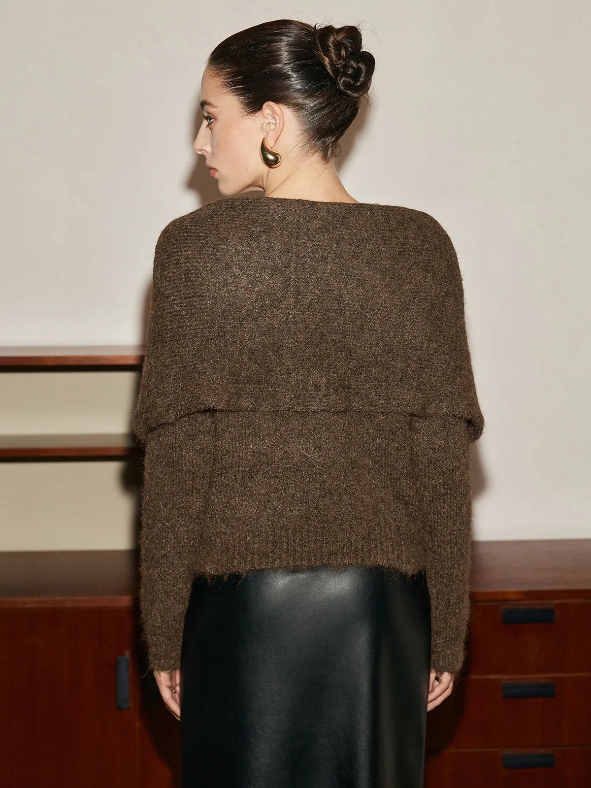 Tie Scarf Cozy Knit Top sold by COMMENSE product image thumbnail 2