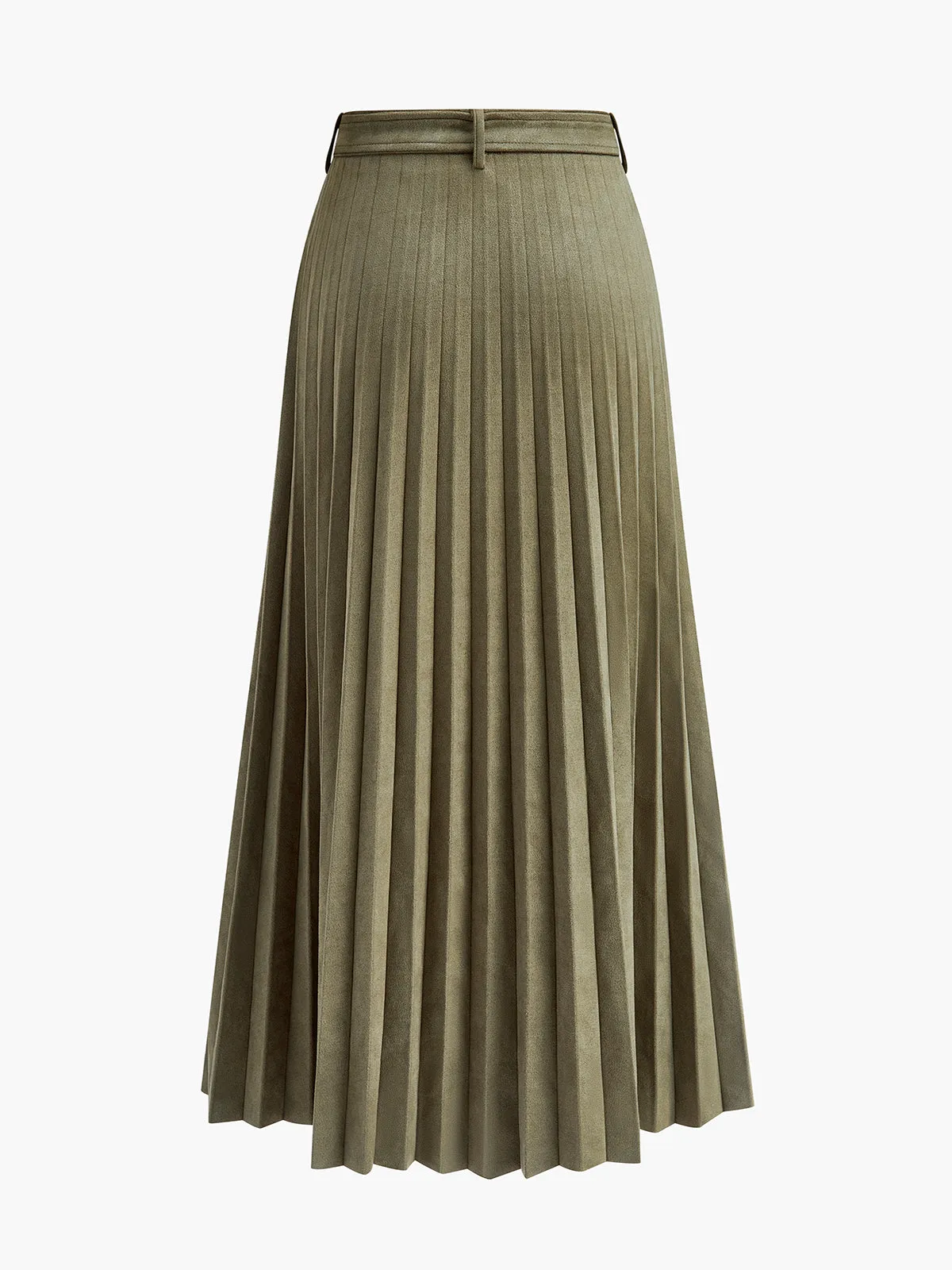 Buckle Belt Design Pleated Skirt sold by COMMENSE product image thumbnail 2