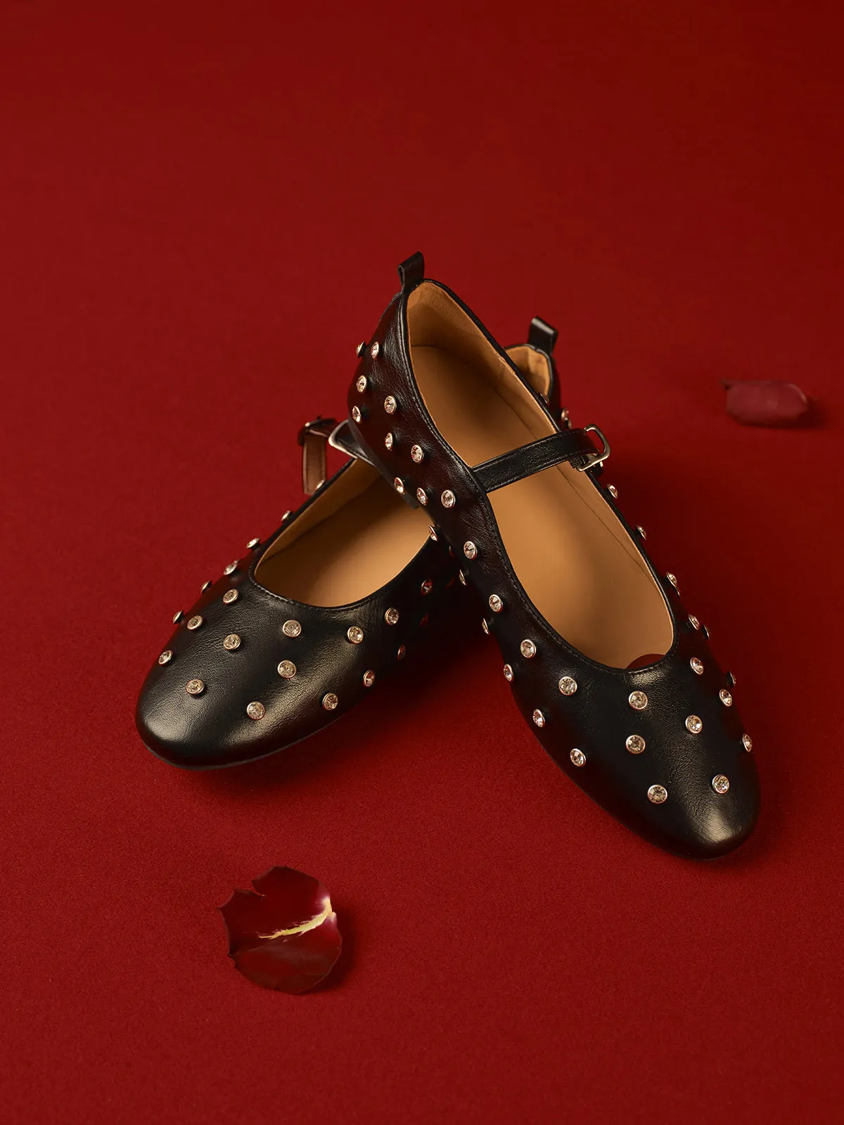 Studded Buckle Strap Mary Jane Ballet Flats sold by COMMENSE product image thumbnail 2