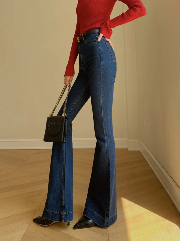 Denim Slim Bootcut Jeans Without Belt sold by COMMENSE