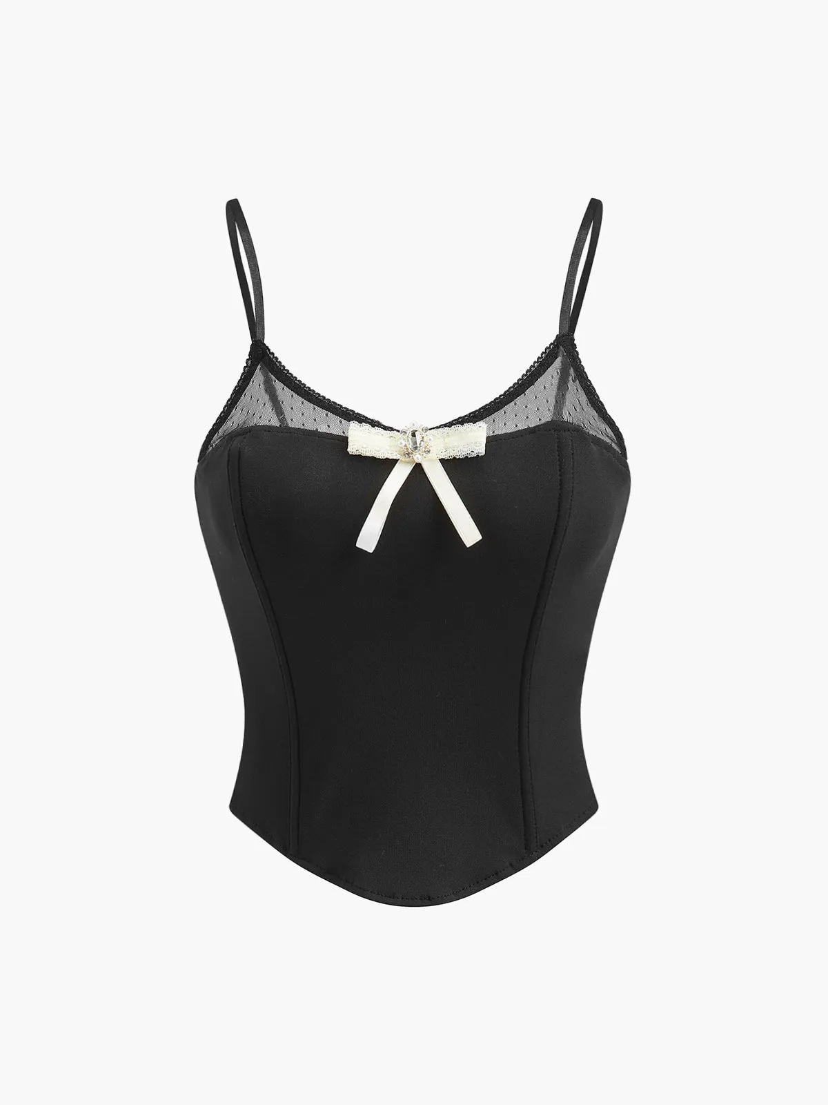 Rhinestone Bow Petite Cami Top sold by COMMENSE