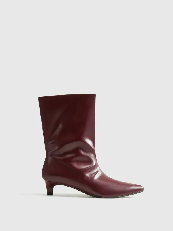 Pointed Toe Kitten Ankle Boots sold by COMMENSE