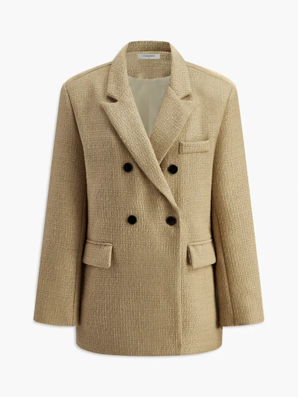 Textured Tweed Quilted Blazer sold by COMMENSE