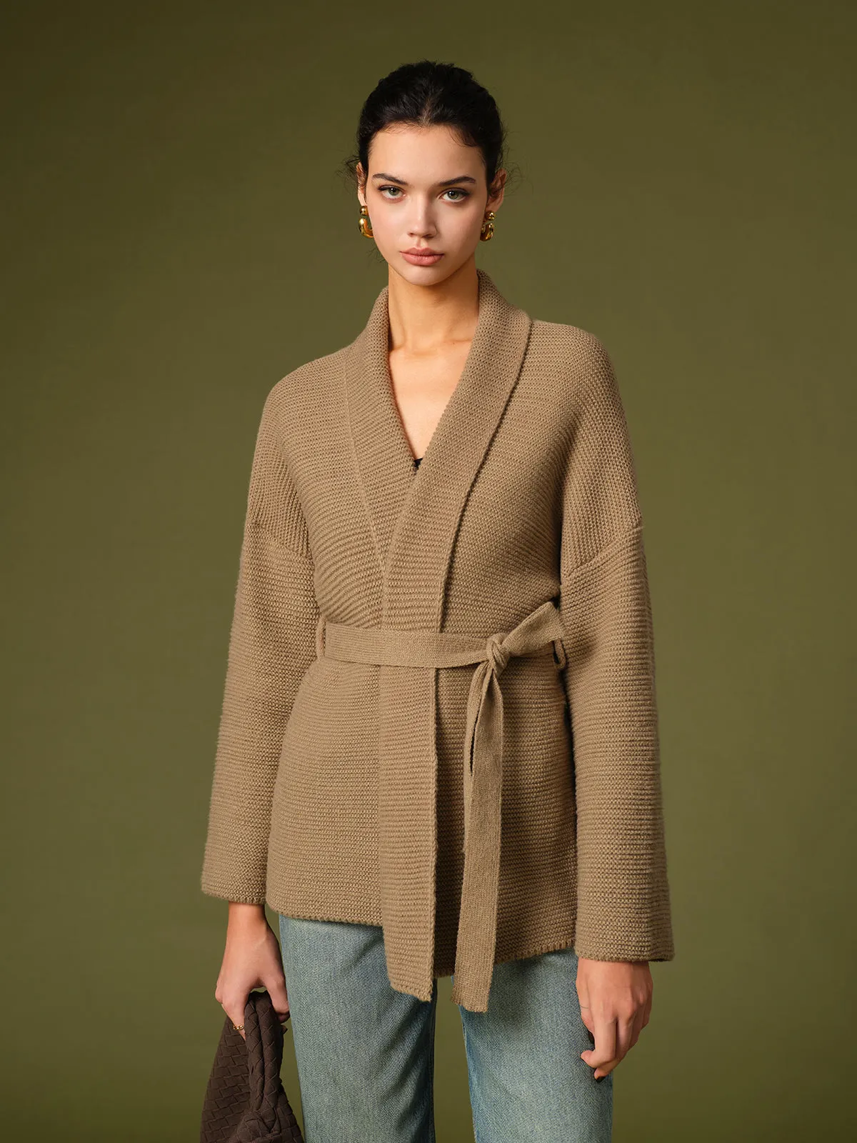 Belted Knit Warm Outerwear sold by COMMENSE product image thumbnail 4