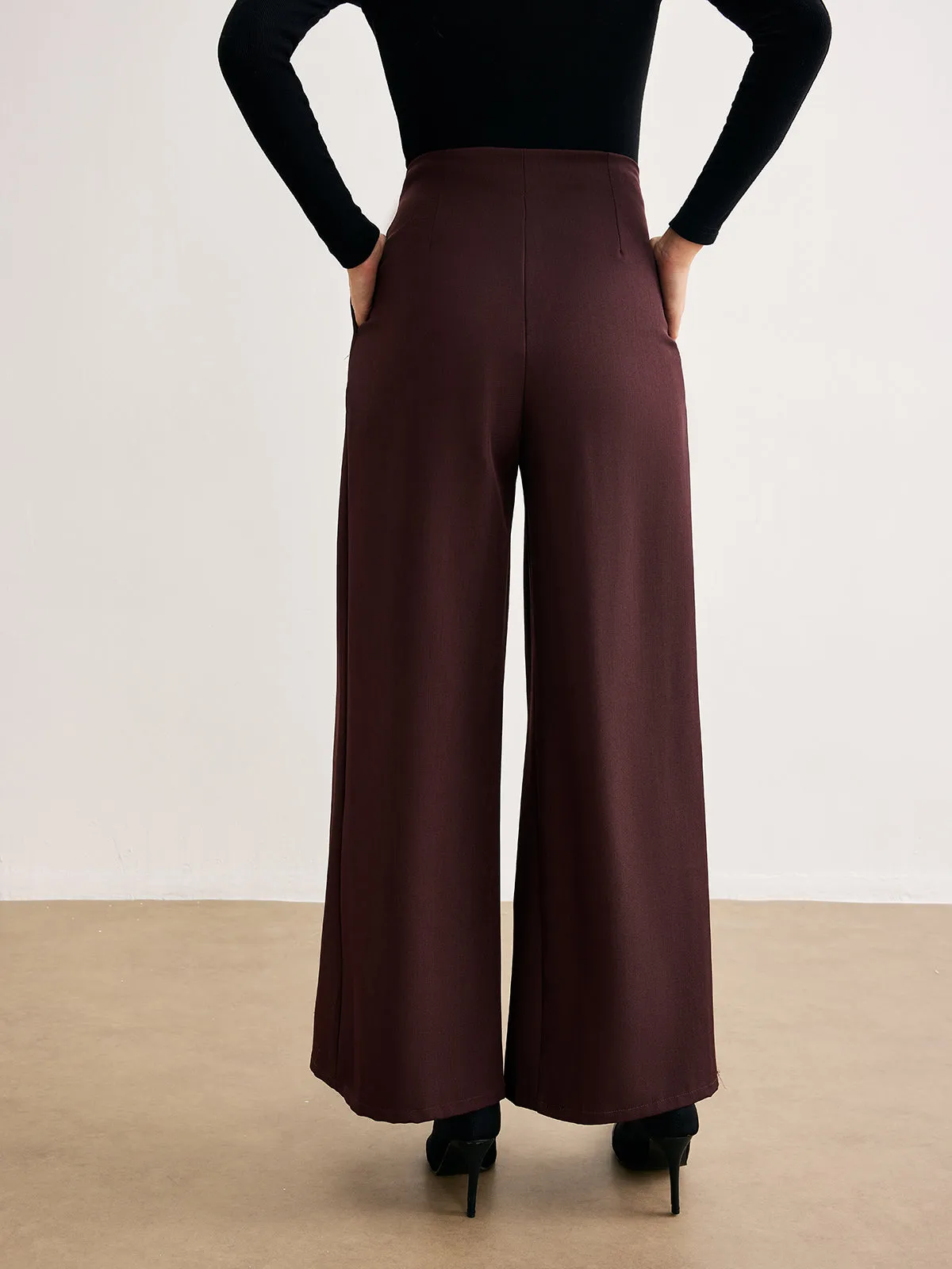 Elastic Waist Pleated Pants sold by COMMENSE product image thumbnail 4