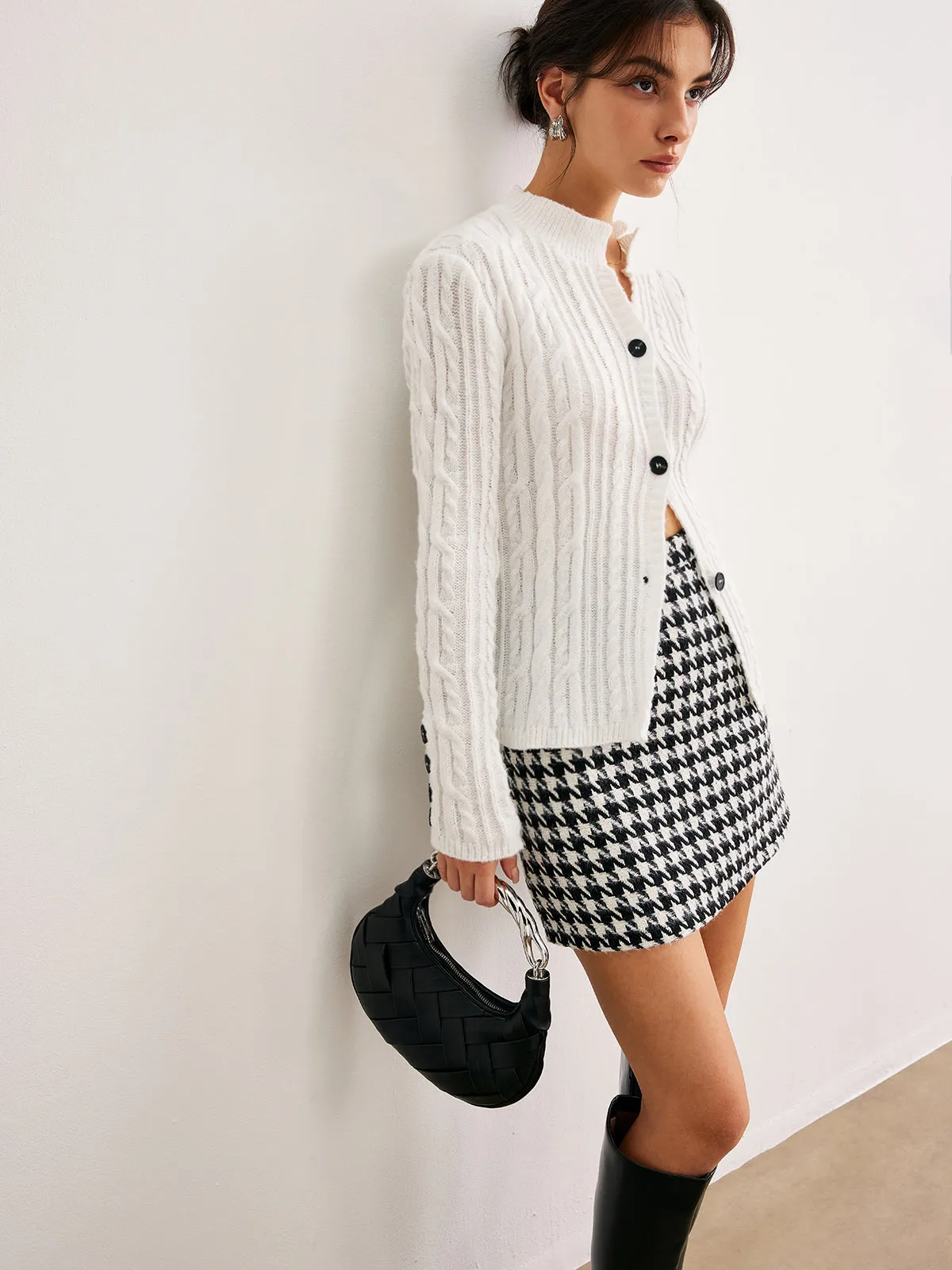 Cable-Knit Button Down Cardigan sold by COMMENSE product image thumbnail 4