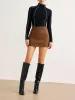 Plain Chevron Mini Skirt sold by COMMENSE