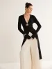 Metal Decor Split Knit Long Top sold by COMMENSE