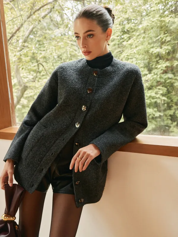 Versatile Breasted Soft Cardigan sold by COMMENSE