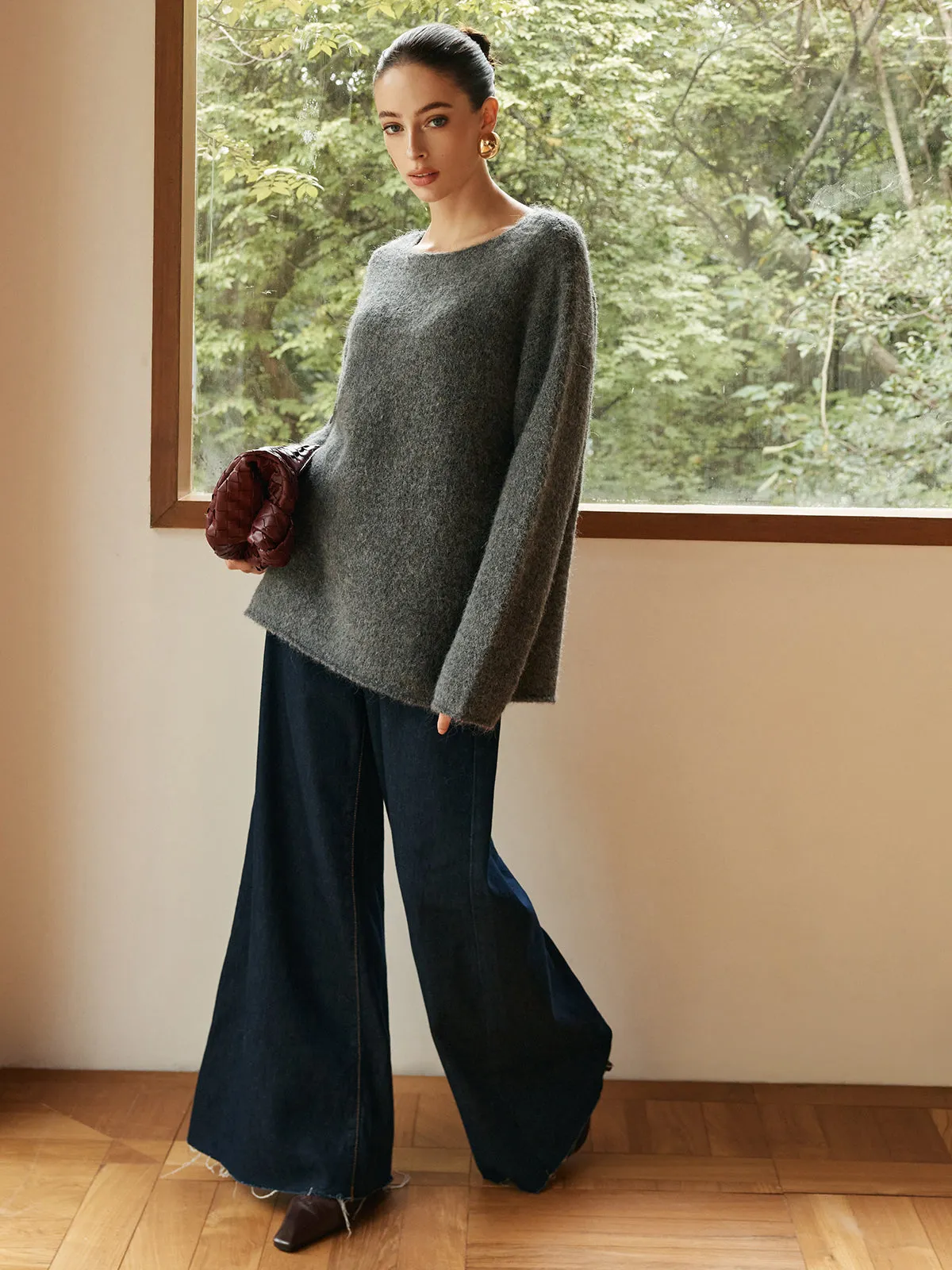 Wool-Blend Versatile Shift Sweater sold by COMMENSE product image thumbnail 5