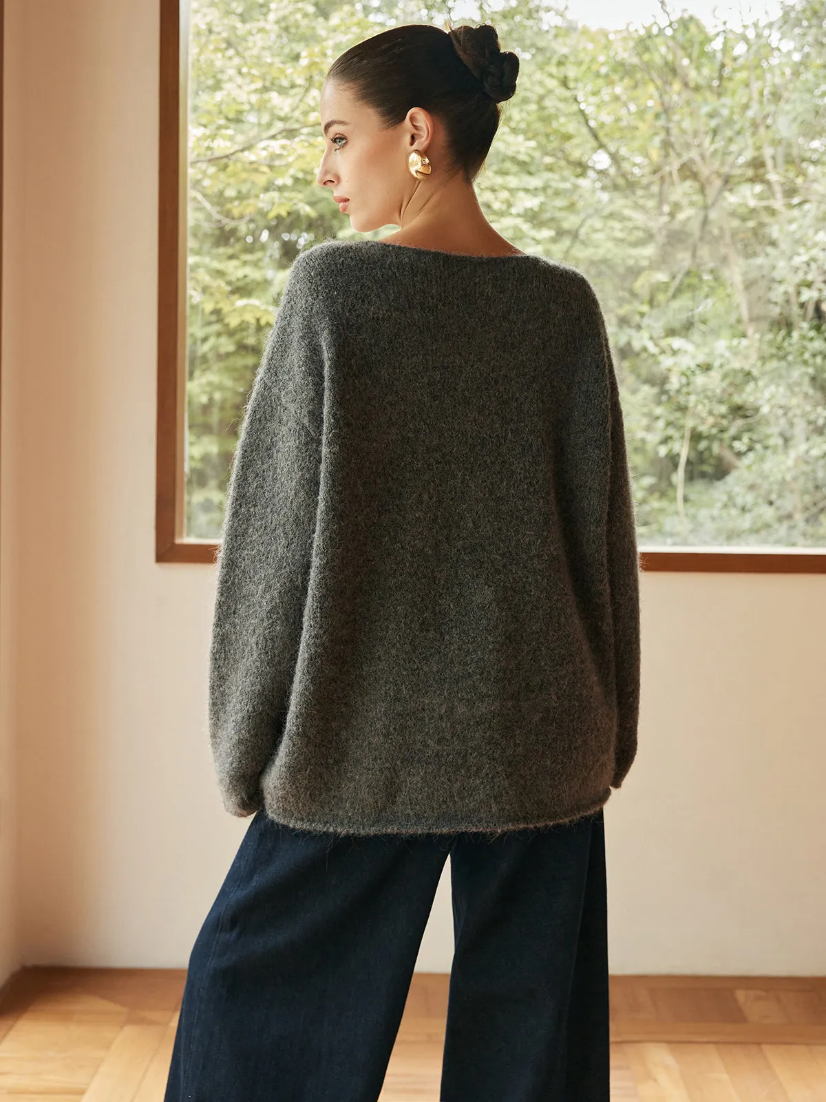 Wool-Blend Versatile Shift Sweater sold by COMMENSE product image thumbnail 3