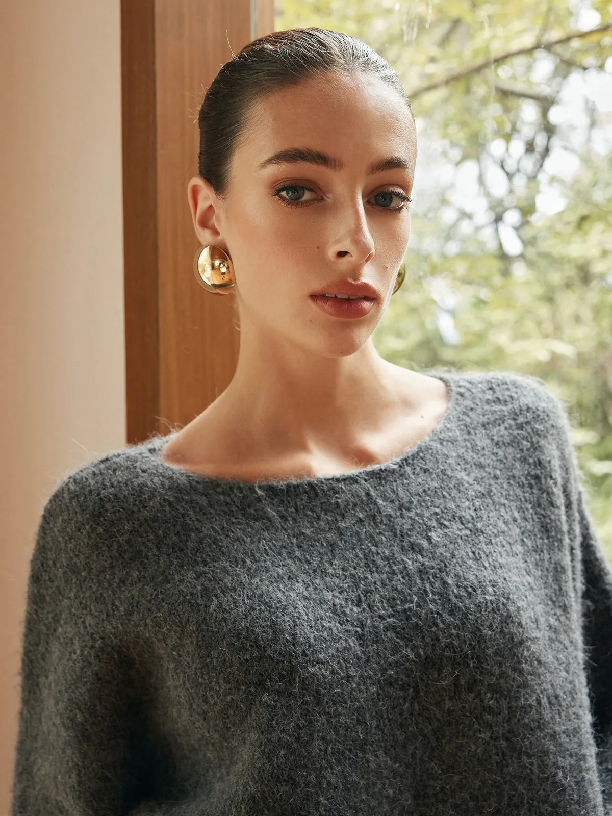 Wool-Blend Versatile Shift Sweater sold by COMMENSE product image thumbnail 4