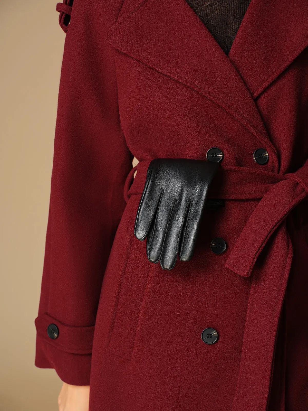 Metal Detail Sheepskin Fleecing Gloves sold by COMMENSE product image thumbnail 4