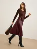 Faux Leather Pleated Midi Skirt sold by COMMENSE
