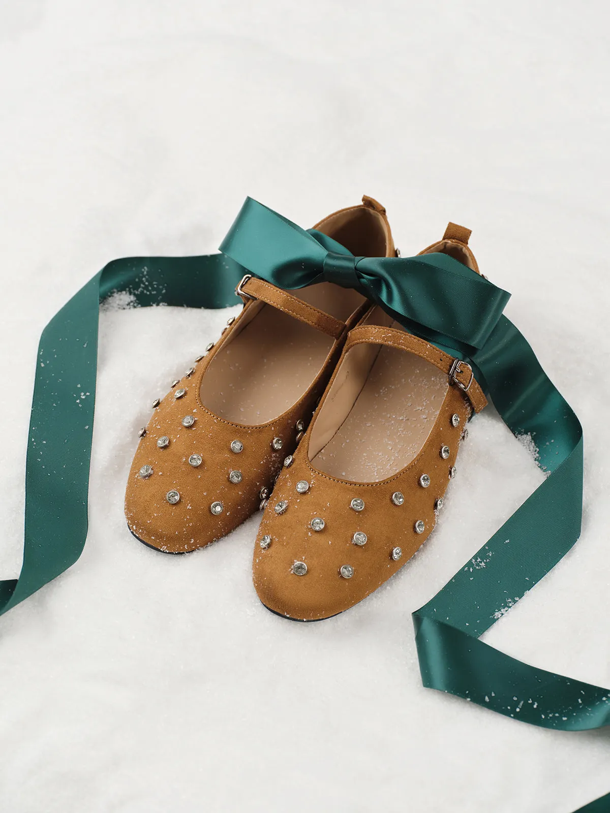 Rhinestone Suede Ballet Flats sold by COMMENSE product image thumbnail 2