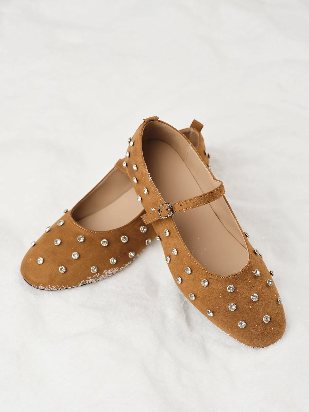 Rhinestone Suede Ballet Flats sold by COMMENSE product image thumbnail 3