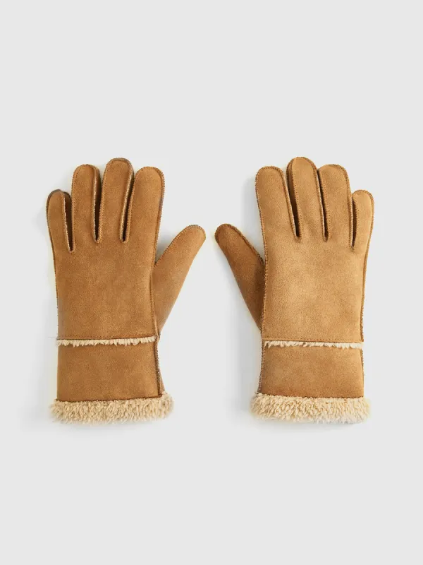 Utility Lambswool Suede Gloves sold by COMMENSE