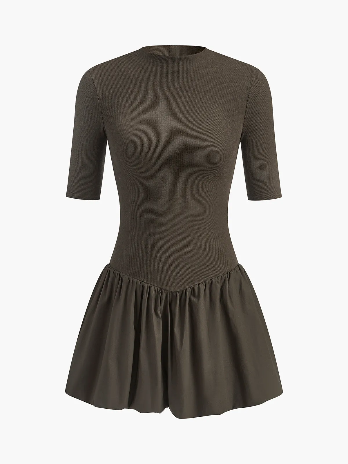 Half Sleeve Pleated Panel Dress sold by COMMENSE