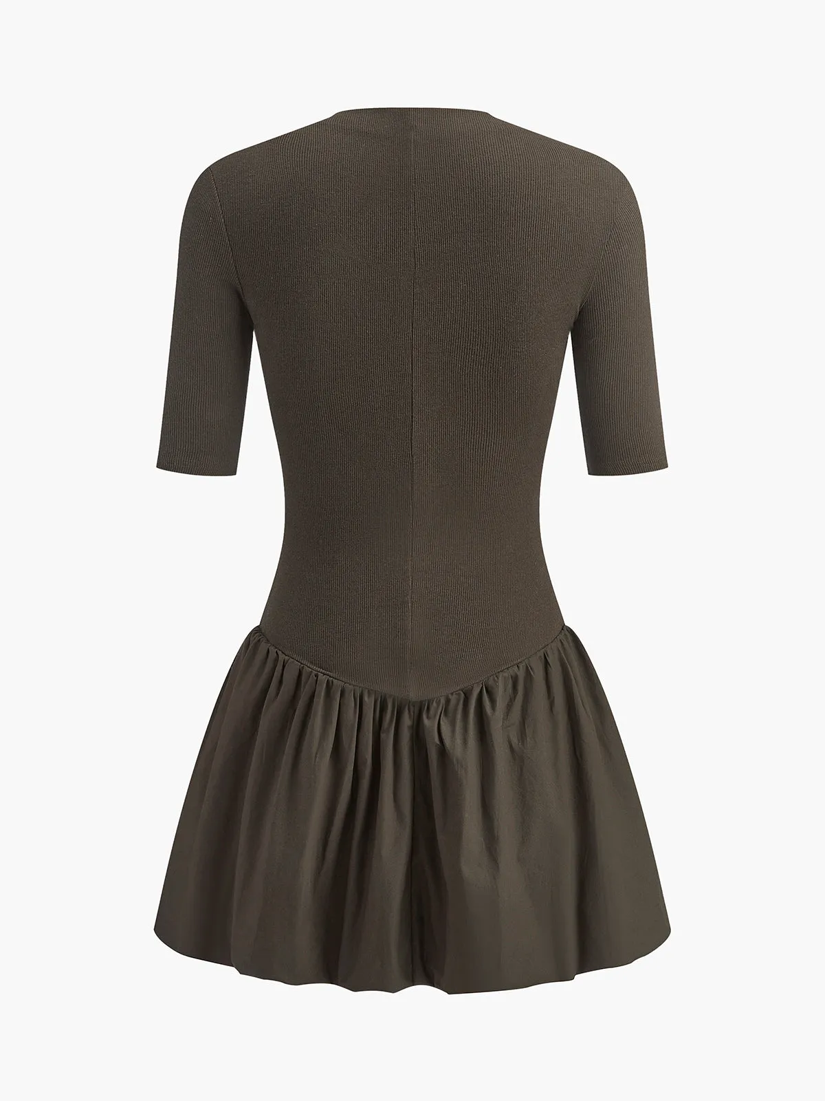 Half Sleeve Pleated Panel Dress sold by COMMENSE product image thumbnail 2