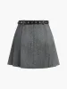 Chevron Belted Tweed Skirt sold by COMMENSE