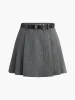 Chevron Belted Tweed Skirt sold by COMMENSE