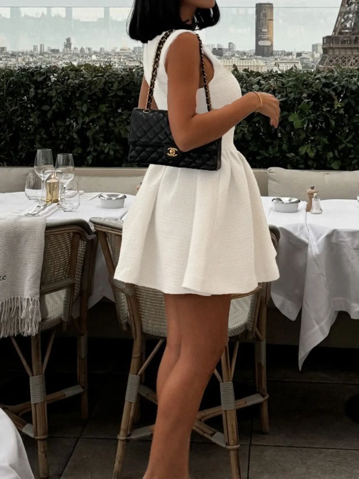 Pleated Panel Tank Short Dress sold by COMMENSE product image thumbnail 4