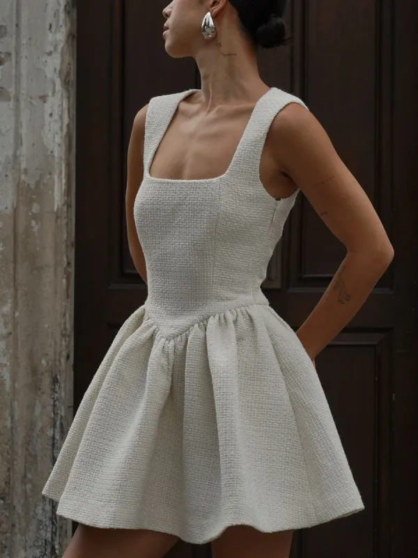 Pleated Panel Tank Short Dress sold by COMMENSE