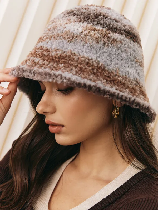 Ombre Plush Bucket Hat sold by COMMENSE