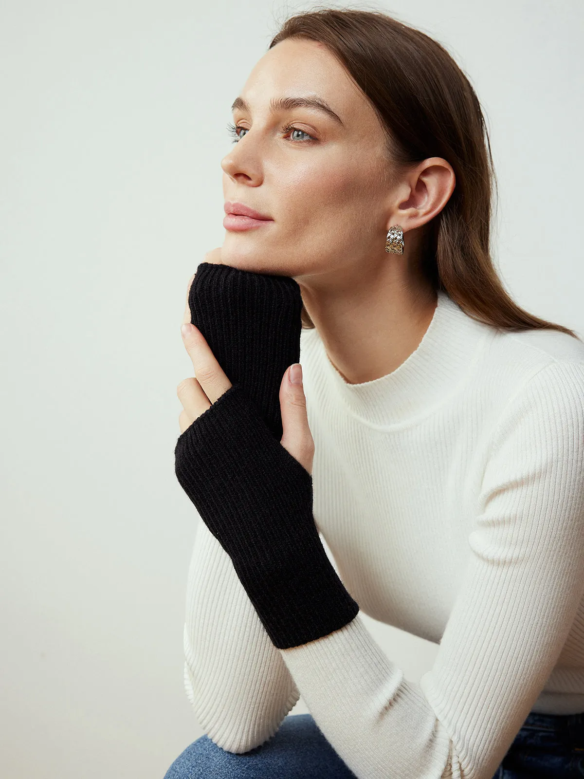 Half-Finger Knit Gloves sold by COMMENSE product image thumbnail 3