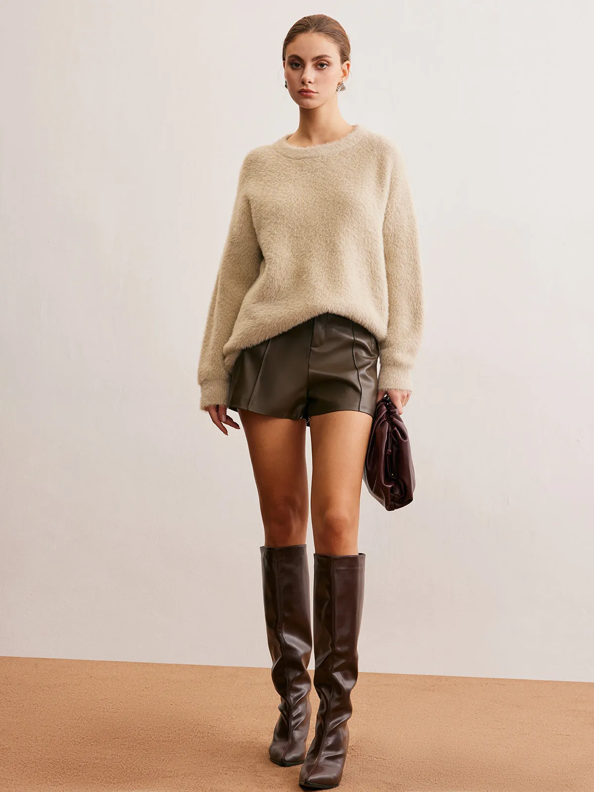 Minimalist Fuzzy Pullover Sweater sold by COMMENSE product image thumbnail 4