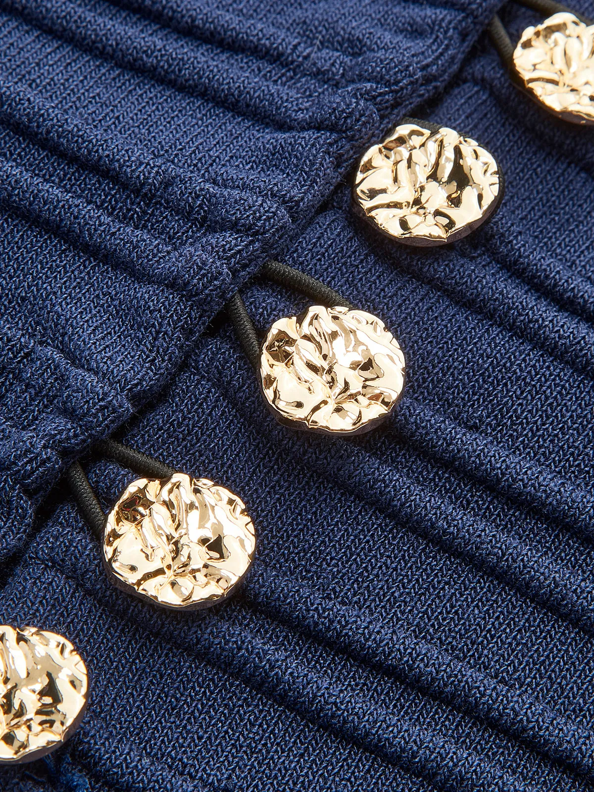 Pebble Pleated Button Knit Top sold by COMMENSE product image thumbnail 3