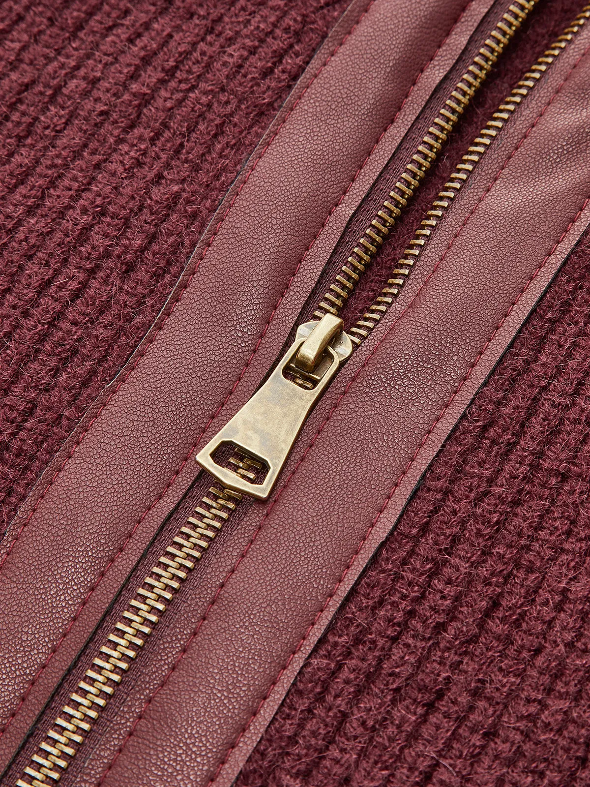 Two-Way Zip Slim Lapel Cardigan sold by COMMENSE product image thumbnail 3