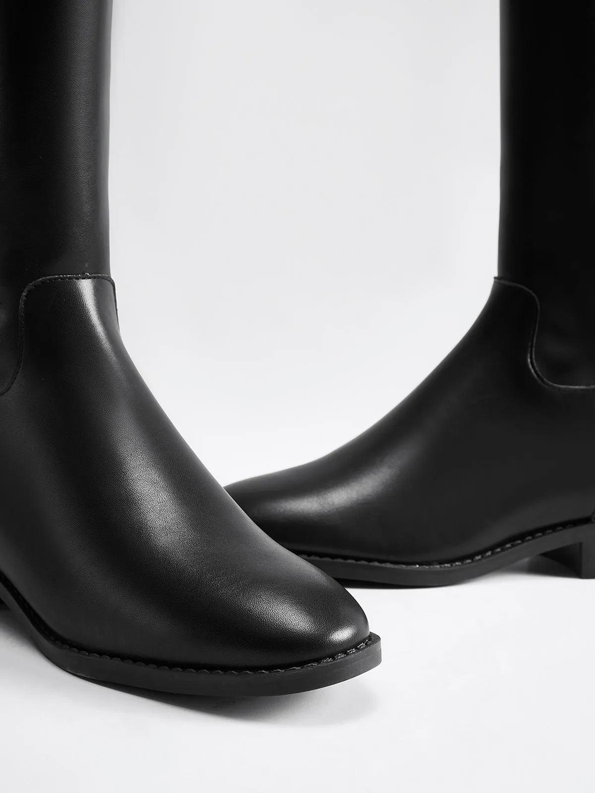 Belted Knee-High Knight Boots sold by COMMENSE product image thumbnail 5