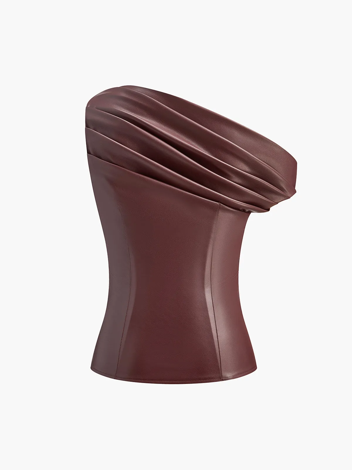 One-Shoulder PU Leather Tank Top sold by COMMENSE product image thumbnail 2