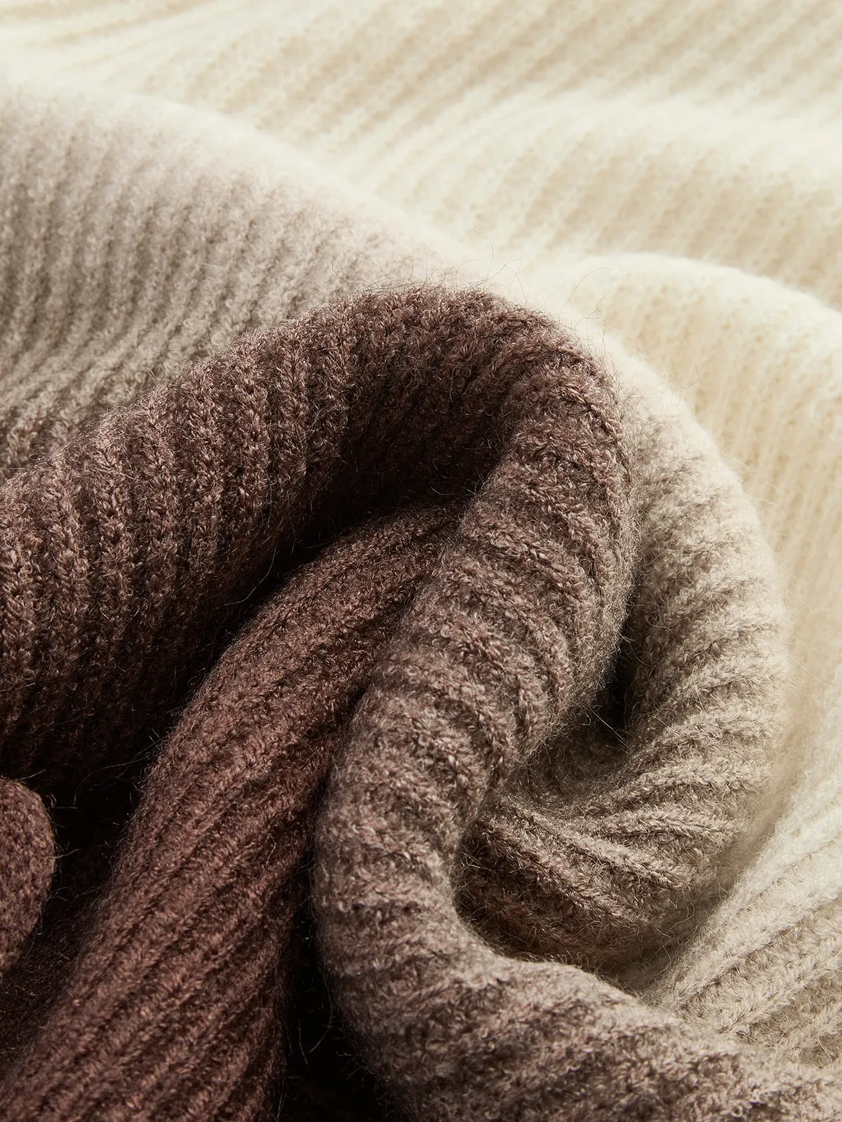 Color Block Ribbed Sweater sold by COMMENSE product image thumbnail 4