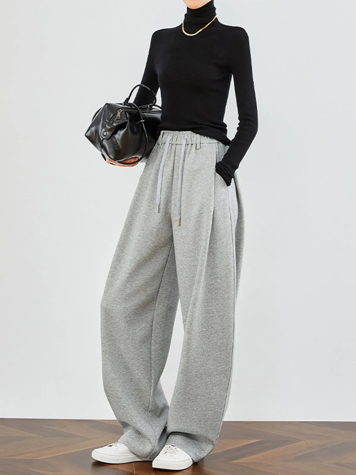 Drawstring Fleecing Athleisure Pants sold by COMMENSE product image thumbnail 2