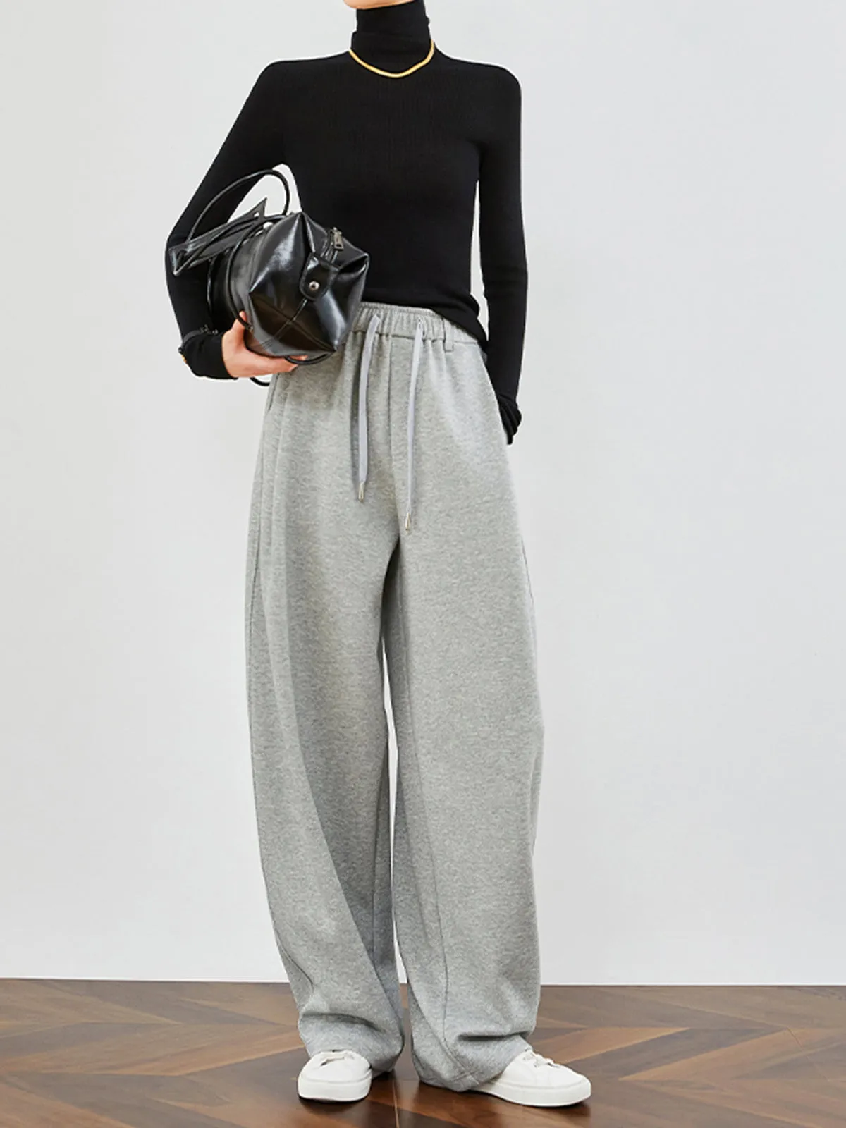 Drawstring Fleecing Athleisure Pants sold by COMMENSE product image thumbnail 5