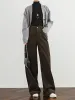High-Waist Corduroy Draped Pants sold by COMMENSE