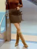 Belted Design PU Leather Skirt sold by COMMENSE