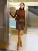 Belted Design PU Leather Skirt sold by COMMENSE