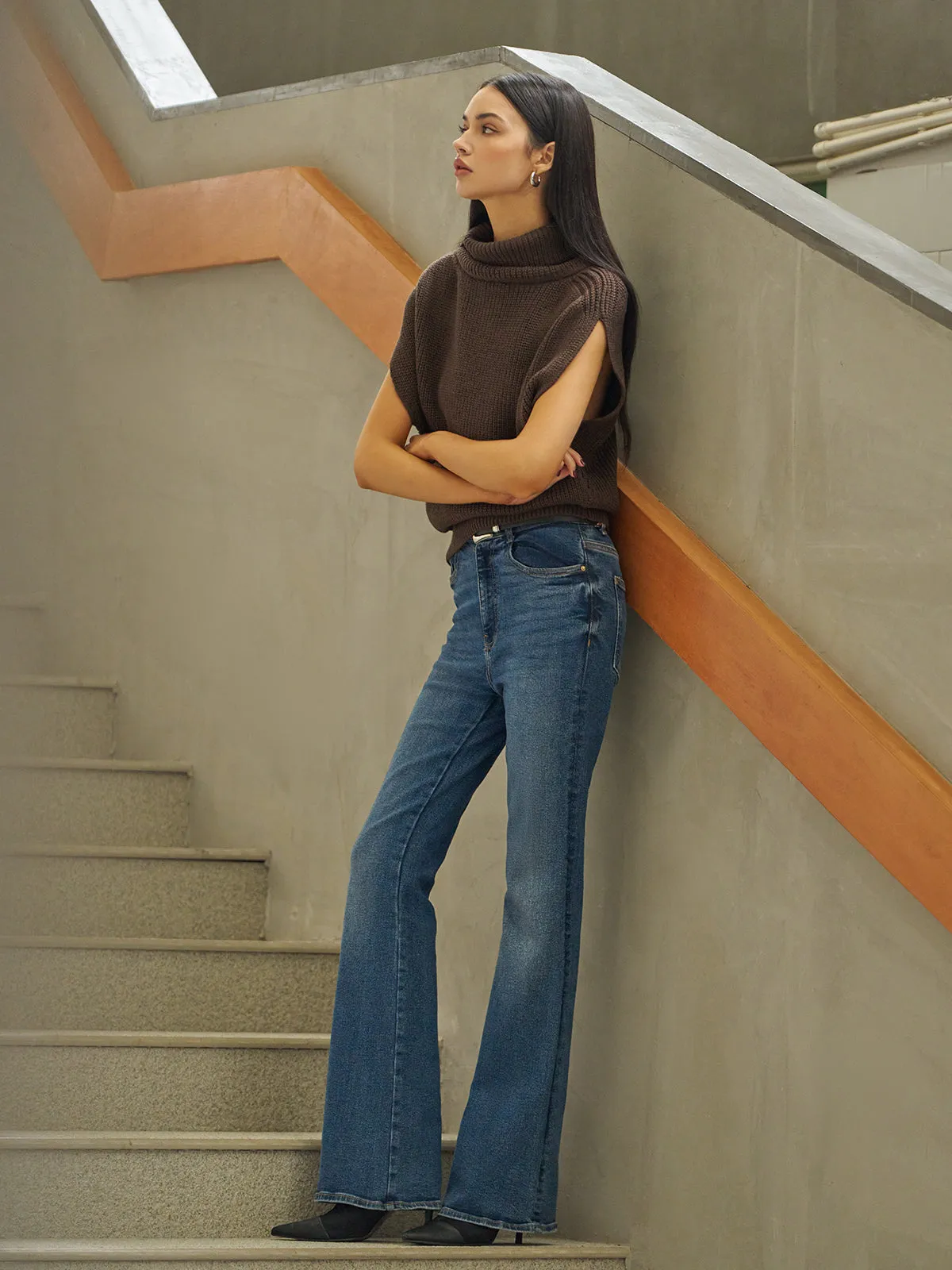 Turtleneck Shrug Sweater Vest sold by COMMENSE product image thumbnail 2