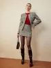 Houndstooth Button Short Blazer sold by COMMENSE