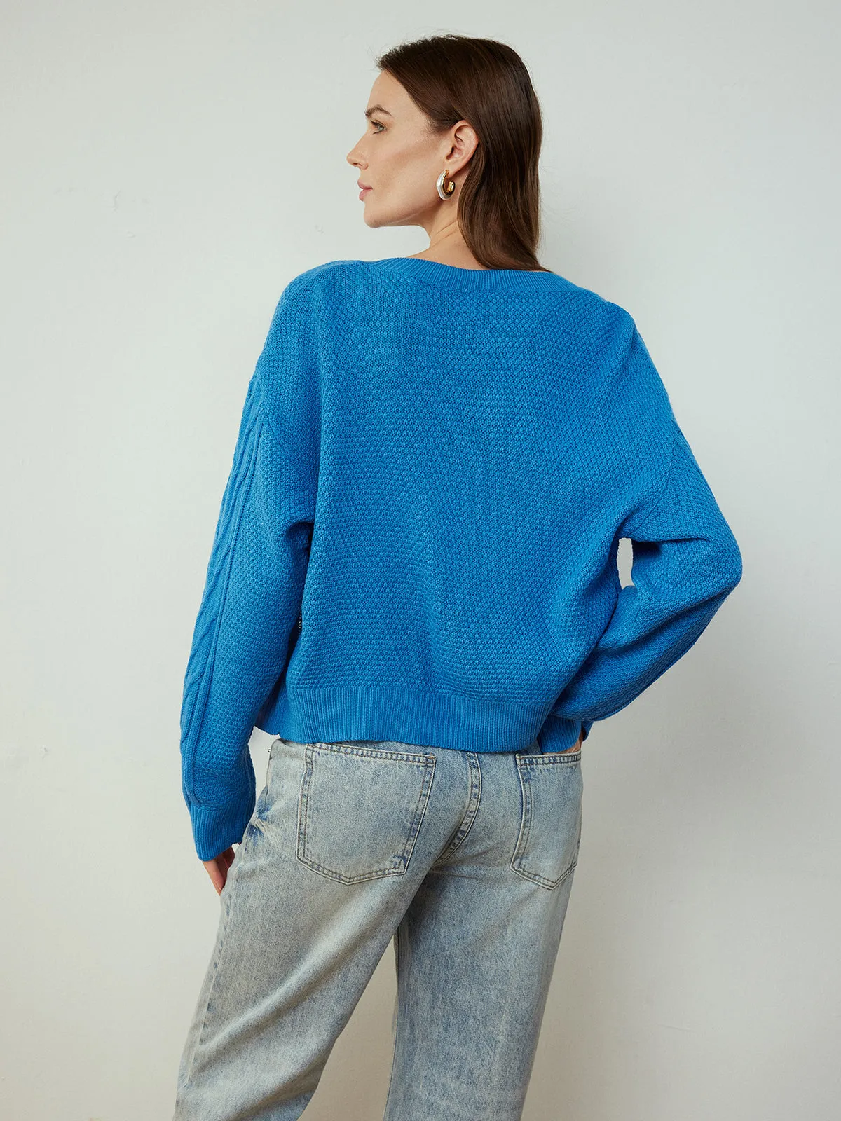 Button Down Twist Thin Cardigan sold by COMMENSE product image thumbnail 5